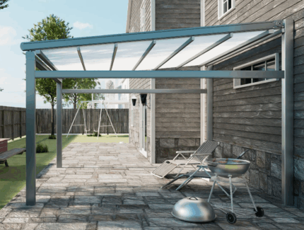 Retractable PVC pergola