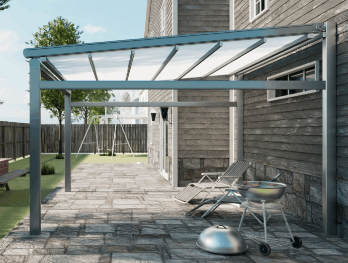 Retractable PVC pergola