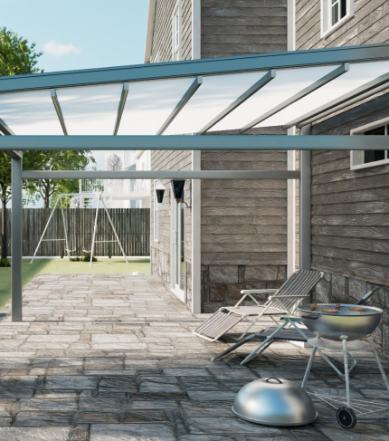 Retractable PVC pergola